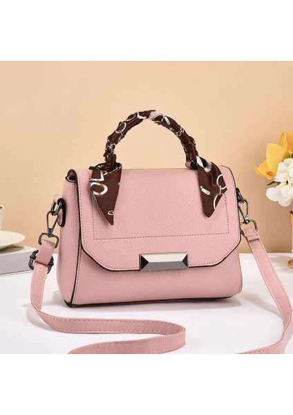 Retro Basit Moda Ipek Eşarp Crossbody Omuz Çantası (Yurt Dışından)