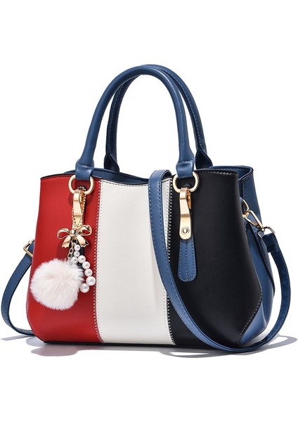 Yeni Moda Renk Blok Büyük Kapasiteli Taşınabilir Omuz Çantası (Yurt Dışından)