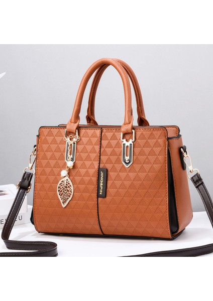 Yeni Dikiş Kabartma Büyük Kapasiteli Omuz El Çantası (Yurt Dışından)