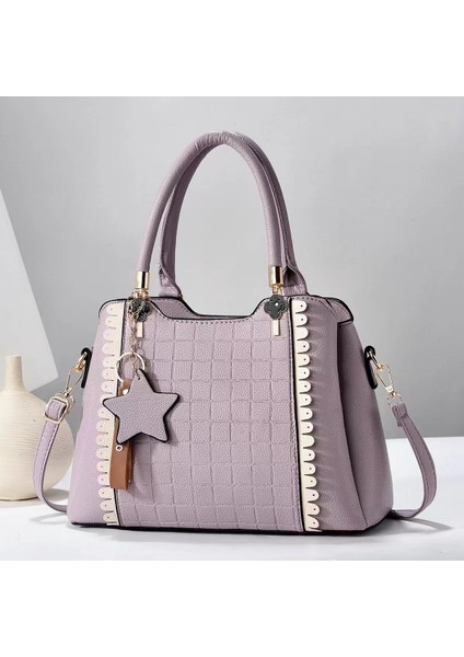 Yeni Küçük Ekose Moda Büyük Kapasiteli Omuz Çantası (Yurt Dışından)