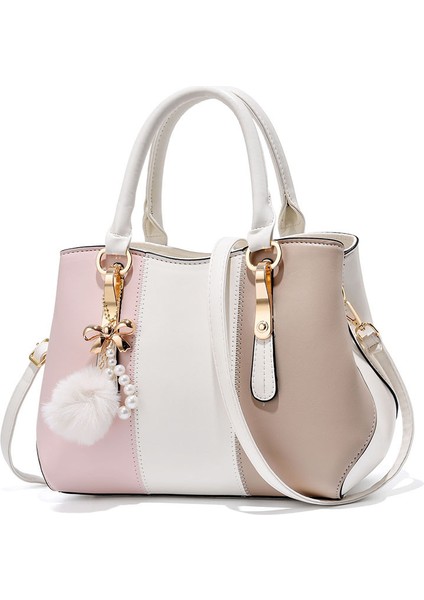 Yeni Moda Renk Blok Büyük Kapasiteli Taşınabilir Omuz Çantası (Yurt Dışından)