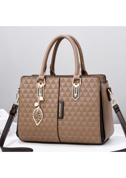 Yeni Dikiş Kabartma Büyük Kapasiteli Omuz El Çantası (Yurt Dışından)