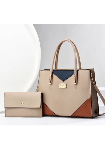 Yeni Moda Dikiş Kontrast Renk Tek Omuz Iki Parçalı Kadın Çanta (Yurt Dışından)