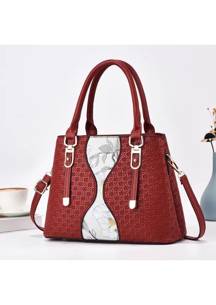 Yeni Dokuma Desen Ekleme Büyük Kapasiteli Omuz El Çantası (Yurt Dışından)