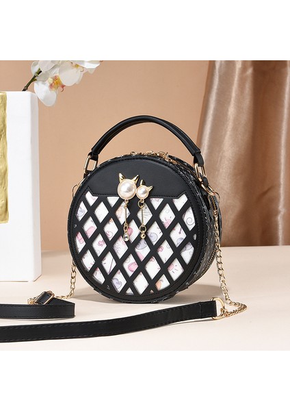 Yeni Rahat Içi Boş Crossbody Küçük Yuvarlak Çanta (Yurt Dışından)