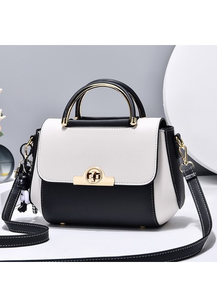 Yeni Renk Bloklu Çapraz Gövde Moda Omuz Taşınabilir Küçük Çanta (Yurt Dışından)