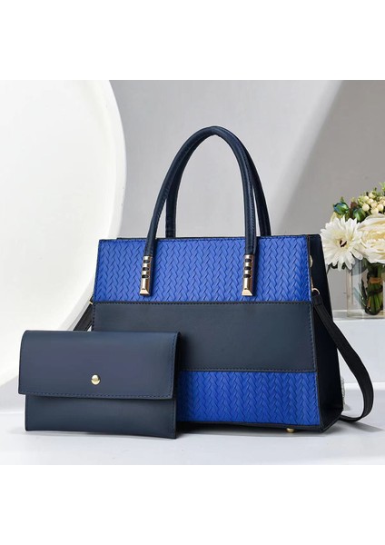 Yeni Moda Doku Iki Parçalı El Omuz Çantası (Yurt Dışından)