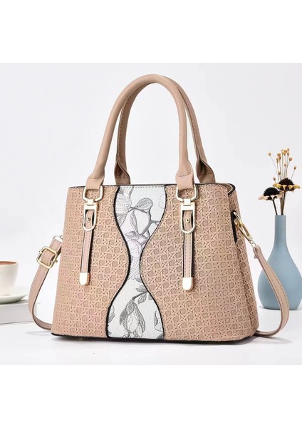 Yeni Dokuma Desen Ekleme Büyük Kapasiteli Omuz El Çantası (Yurt Dışından)