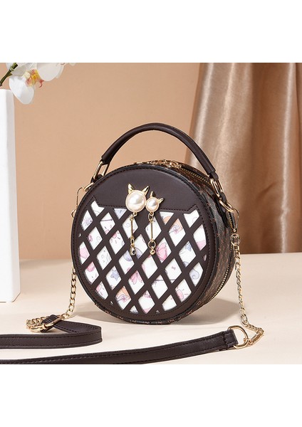 Yeni Rahat Içi Boş Crossbody Küçük Yuvarlak Çanta (Yurt Dışından)