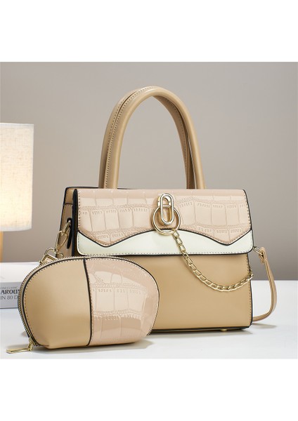 Yeni Moda Trend Kontrast Renk El Taşınabilir Omuz Crossbody Çanta (Yurt Dışından)