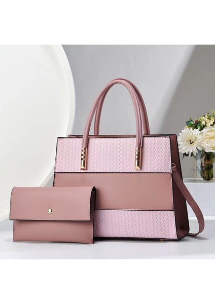 Yeni Moda Doku Iki Parçalı El Omuz Çantası (Yurt Dışından)