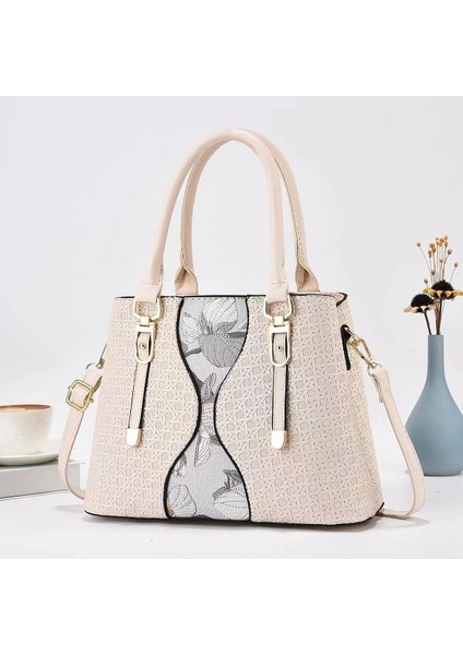 Yeni Dokuma Desen Ekleme Büyük Kapasiteli Omuz El Çantası (Yurt Dışından)
