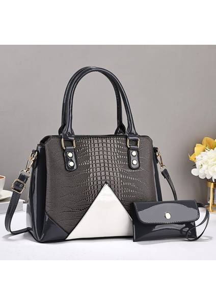 Yeni Moda Dikiş Kontrast Renk Tek Omuz Crossbody Çanta (Yurt Dışından)