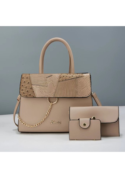 Yeni Zincir Dekleme Üç Parçalı Moda Tek Omuz Crossbody Çanta (Yurt Dışından)