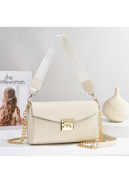 Yeni Çift Omuz Askısı Basit Zincir Küçük Kare Çanta (Yurt Dışından)