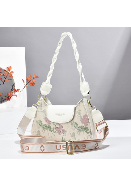 Yeni Taze Nakış Büyük Kapasiteli Omuz Çantası (Yurt Dışından)