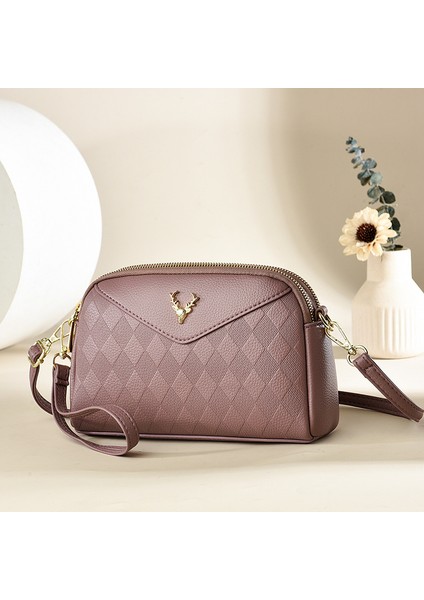 Yeni Moda Ekose Kabartmalı Tek Omuz Crossbody Çanta Kadınlar (Yurt Dışından)