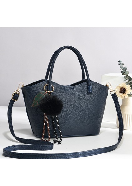 Yeni Düz Renk Moda Basit Büyük Kapasiteli El Çantası (Yurt Dışından)