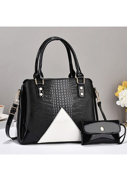 Yeni Moda Dikiş Kontrast Renk Tek Omuz Crossbody Çanta (Yurt Dışından)