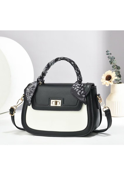 Yeni Basit ve Tatlı Kontrast Renkli Kızlar Omuz El Çantası (Yurt Dışından)