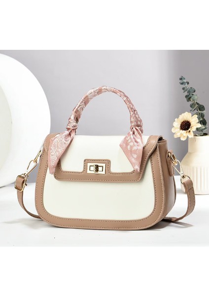 Yeni Basit ve Tatlı Kontrast Renkli Kızlar Omuz El Çantası (Yurt Dışından)