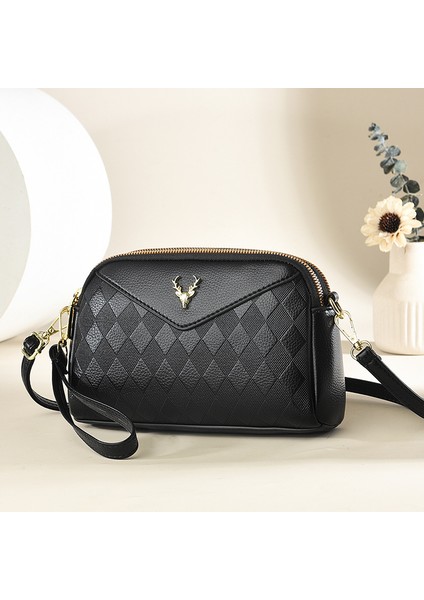 Yeni Moda Ekose Kabartmalı Tek Omuz Crossbody Çanta Kadınlar (Yurt Dışından)