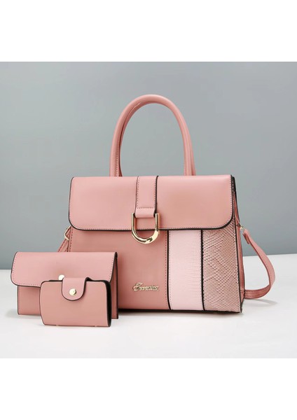 Yeni Kontrast Renk Ekleme Üç Parçalı Taşınabilir Omuz Çantası (Yurt Dışından)