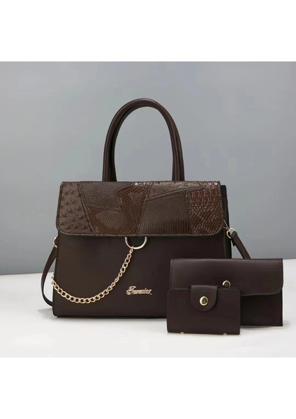 Yeni Zincir Dekleme Üç Parçalı Moda Tek Omuz Crossbody Çanta (Yurt Dışından)