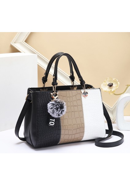 Yeni Zıt Renkli Dikiş Taşınabilir Omuz Çapraz Çanta (Yurt Dışından)