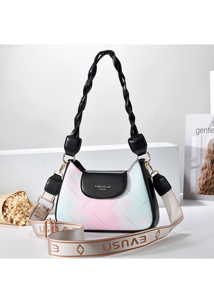Yeni Sevimli Degrade Renk Baskılı Tek Omuz Çapraz Çanta (Yurt Dışından)