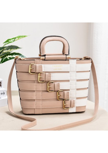 Yeni Moda Dokuma Mesh Büyük Kapasiteli Tek Omuz Crossbody Çanta (Yurt Dışından)
