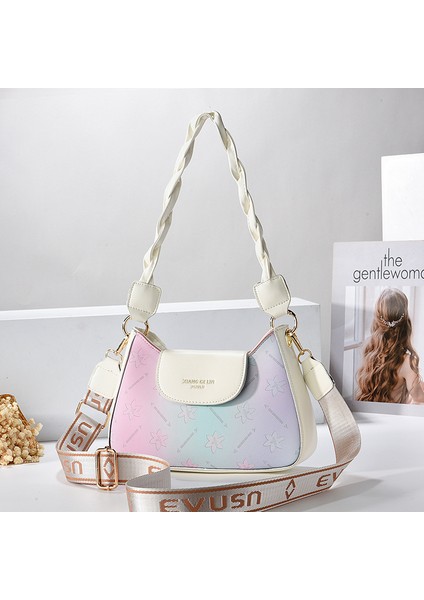 Yeni Sevimli Degrade Renk Baskılı Tek Omuz Çapraz Çanta (Yurt Dışından)