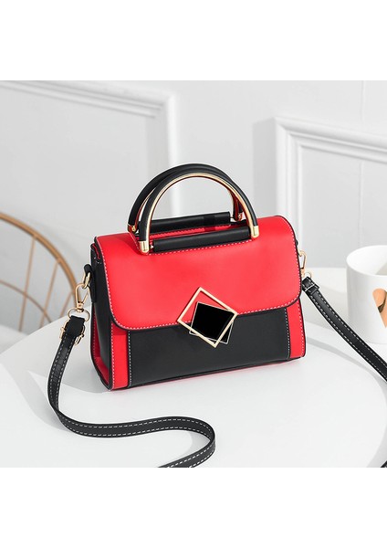 Trend Moda Renk Blok Tek Omuz Crossbody Çanta (Yurt Dışından)