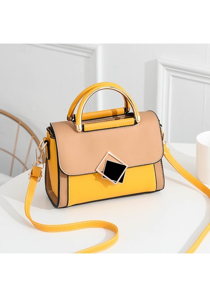 Trend Moda Renk Blok Tek Omuz Crossbody Çanta (Yurt Dışından)