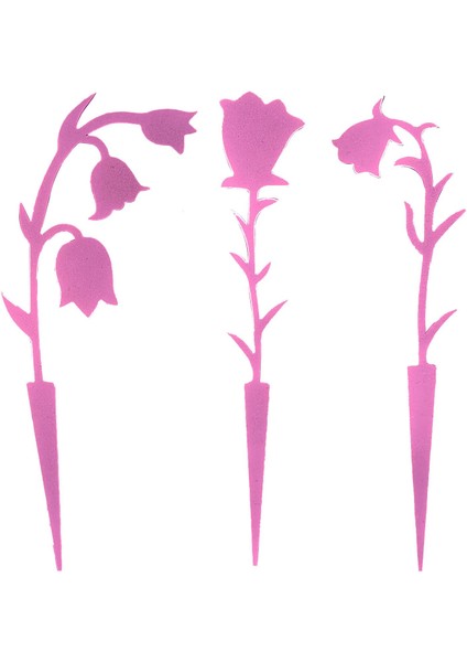 3x Çiçek Kazık Pot Mezar Kırmızı Için (Yurt Dışından)