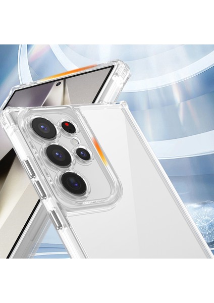 Galaxy S24 Ultra Uyumlu Airbagli Takılabilir Askı Aparatlı Snap Silikon Kapak-Şeffaf