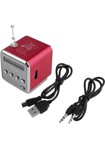 Kırmızı Taşınabilir Mp3/4 Fm Radyo, Mikro USB Bluetooth Alıcısı ile Mp3 Müzik Çalar Dahili Ses Arabirimi Hoparlör LCD Stere (Yurt Dışından)