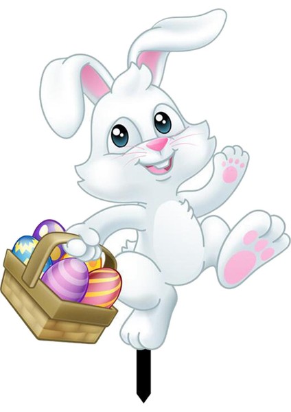 Akrilik Paskalya Kazığı, Tavşan Heykeli Tabelası, (Yurt Dışından)