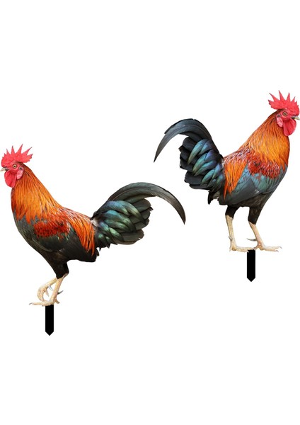 Akrilik Heykel Kazıkları Süsleme Ayaklı Heykeller Gerçekçi Dekoratif ve B (Yurt Dışından)