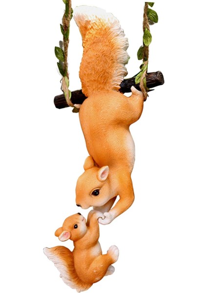 Icı Reçine Sincap Heykelciği Icı Reçine Açık Heykeli Sarı 13CMX8CMX31CM (Yurt Dışından) modelleri