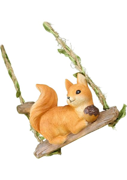 Salıncak Heykeli Dekoratif Reçine Iç Balkonu Için .5x4.5x8 cm Sincap (Yurt Dışından) fiyatları