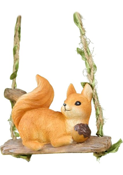 Salıncak Heykeli Dekoratif Reçine Iç Balkonu Için .5x4.5x8 cm Sincap (Yurt Dışından) modelleri