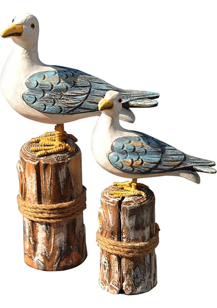 Aile ve Dekorasyon Için 2x Kuş Heykeli Süsü (Yurt Dışından)