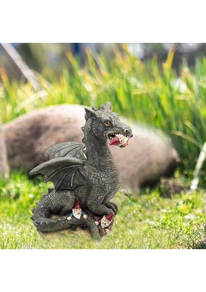 Açık Heykel, Dinozor ve Gnome Heykeli Peri Figürleri Reçine Süs, Cüce Yakalanan Sürükle Heykel (Yurt Dışından) indirimleri