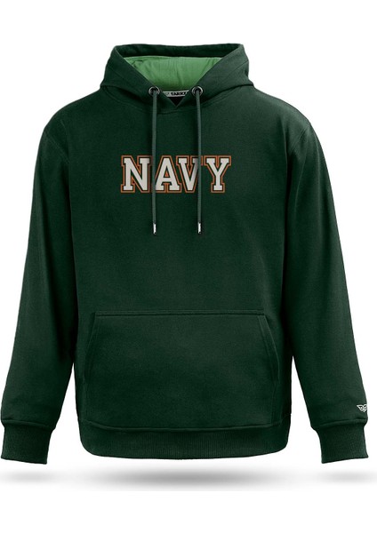 Denizci Tasarım Kapşonlu Sweatshirt