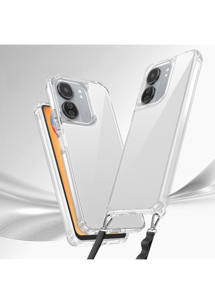 Xiaomi Poco C65 Uyumlu Airbagli Takılabilir Askı Aparatlı Snap Silikon Kapak-Şeffaf fiyatları