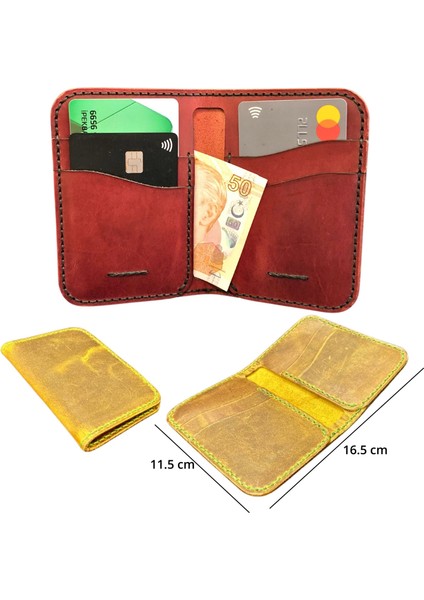 Kendinyap Hakiki Deri Cüzdan Yapım Seti, Diy El Yapımı Bayan Erkek Cüzdan Kartlık Kiti