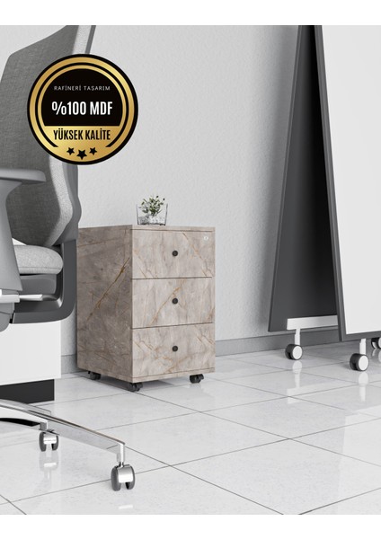 Keson Rafineri Ofis Dolabı Merkezi Kilitli Çekmeceli Mdf fırsatları