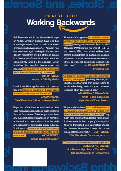 Working Backwards: Insights, Stories, And Secrets From Inside Amazon fiyatları