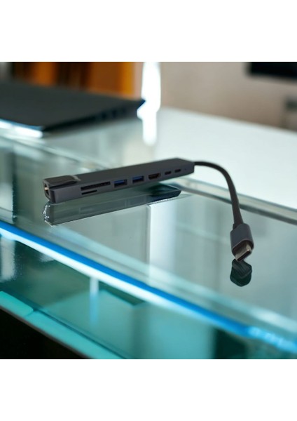 USB Hub 3.0 USB Sürücüsü 8 In 1